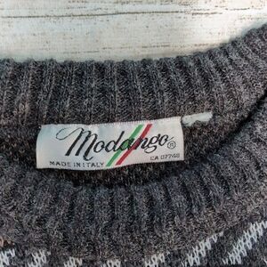 Modango Geometric Dark Neutrals Crewneck Sweater